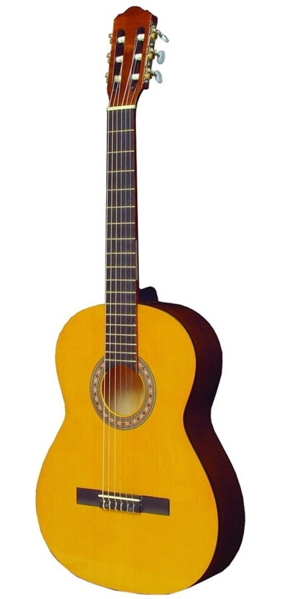 HORA CHITARRA CLASSICA 4-4 MADE IN EUROPE TOP ABETE MASSELLO MANICO ACERO TASTIERA PALISSANDRO FONDO FASCE LIME SCALA 650MM