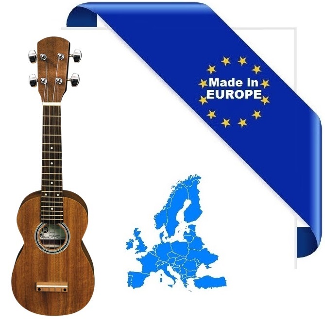 HORA UKULELE SOPRANO MADE IN EUROPE CORPO IN MOGANO MASSELLO TASTIERA IN PALISSANDRO ROSETTA DECORATA