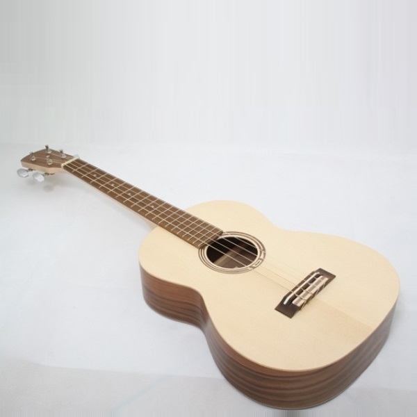 HORA UKULELE BARITONO MADE IN EUROPE TAVOLA ABETE MASSELLO FONDO FASCE NOCE TASTIERA IN PALISSANDRO