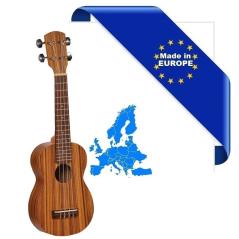 HORA UKULELE SOPRANO TOP CORPO ZEBRANO MADE IN EUROPE TAVOLA FONDO FASCE ZEBRAWOOD TASTIERA IN PALISSANDRO