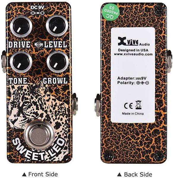 XVIVE O2 SWEET LEO EFFETTO A PEDALE OVERDRIVE ANALOGICO PER CHITARRA ELETTRICA TRUE BYPASS