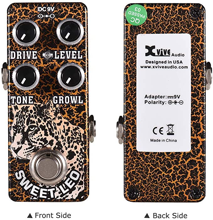 XVIVE O2 SWEET LEO EFFETTO A PEDALE OVERDRIVE ANALOGICO PER CHITARRA ELETTRICA TRUE BYPASS