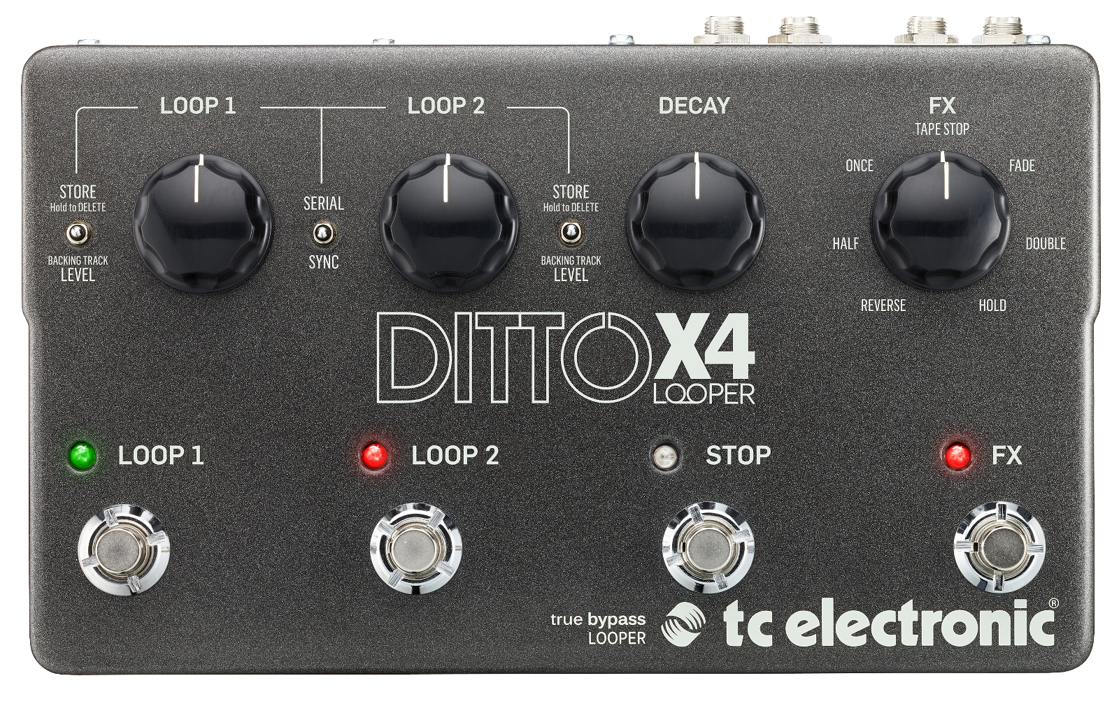 TC ELECTRONIC DITTO X4 LOOPER EFFETTO STEREO A PEDALE LOOP TRUE BYPASS