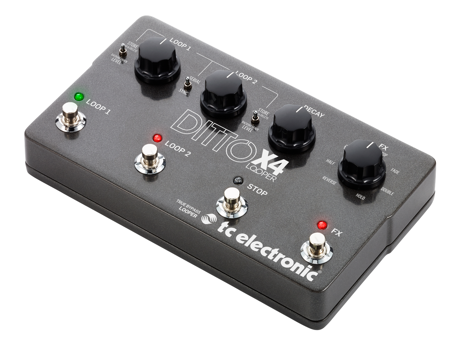 TC ELECTRONIC DITTO X4 LOOPER EFFETTO STEREO A PEDALE LOOP TRUE BYPASS