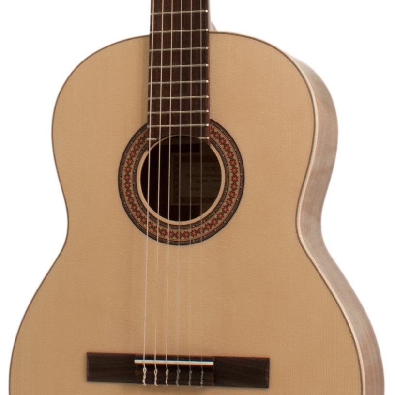 HORA CHITARRA CLASSICA 4-4 SM10 CRISTAL MADE IN EUROPE TOP ABETE MASSELLO SELEZIONATO FONDO-FASCE MOGANO MASSELLO ROSETTA INTARS