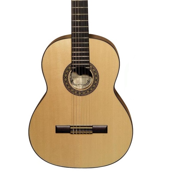 HORA CHITARRA CLASSICA 4-4 SM40 MADE IN EUROPE TOP CEDRO MASSELLO FONDO-FASCE PALISSANDRO ROSETTA INTARSIATA MANICO MOGANO TASTI