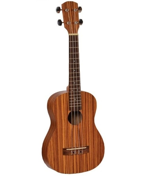 HORA UKULELE TENORE TOP CORPO ZEBRANO MADE IN EUROPE TAVOLA FONDO FASCE ZEBRAWOOD TASTIERA IN PALISSANDRO