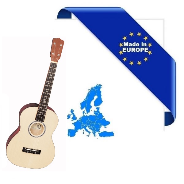 HORA UKULELE STANDARD BARITONO MADE IN EUROPE TAVOLA ABETE ROSSO TOP IN MASSELLO TASTIERA IN PALISSANDRO