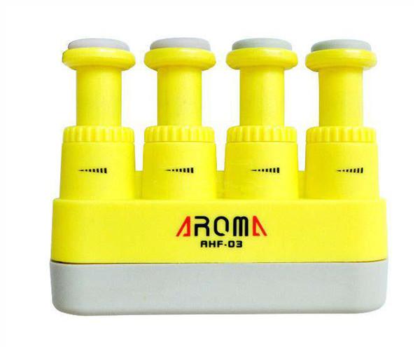 AROMA AHF-03YW ALLENATORE IMPUGNATURA GINNICO PER CHITARRA E FIATI COLORE GIALLO