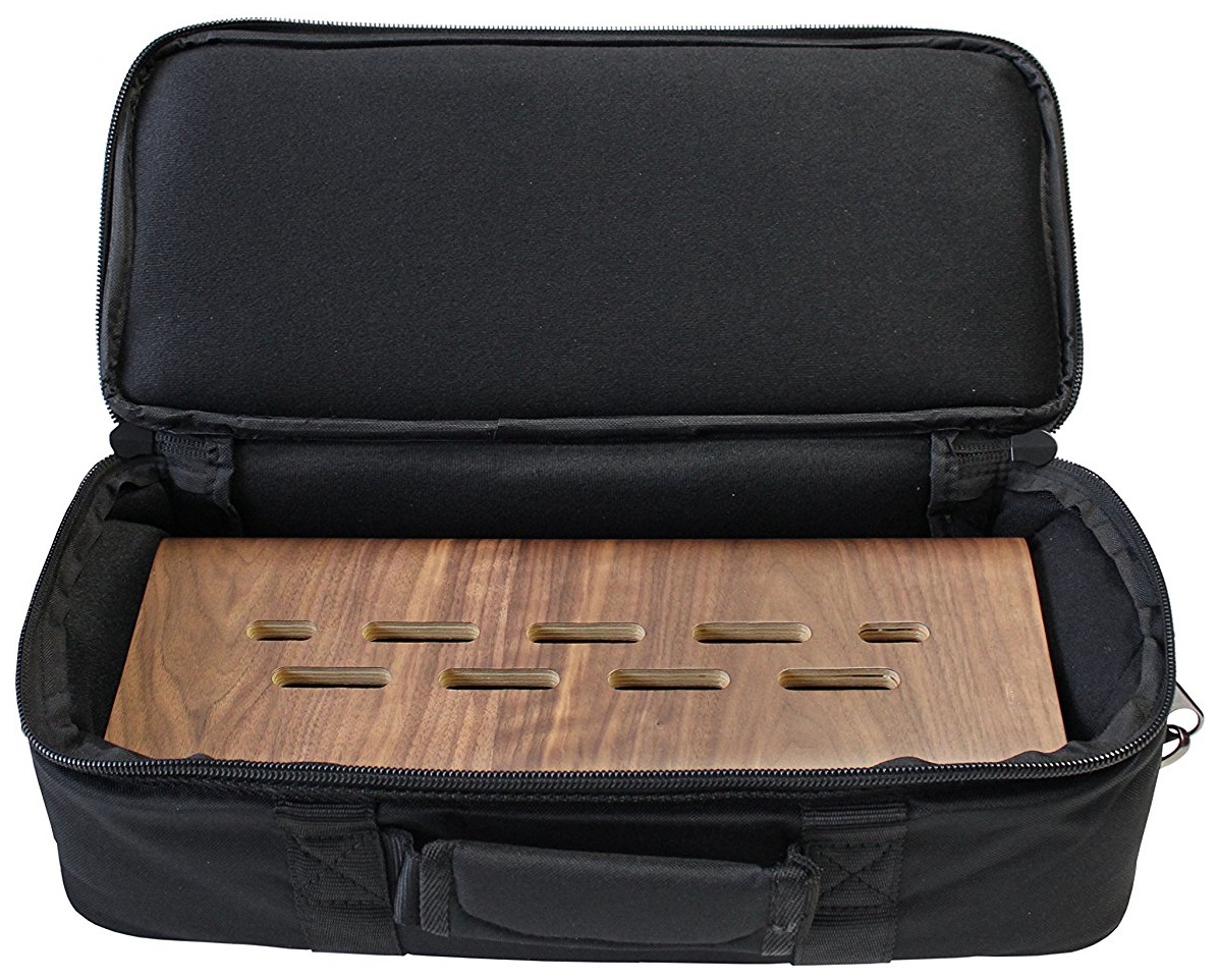 XVIVE F4+B4 FLOORBOARD PORTA PEDALI IN LEGNO DI NOCE PER PEDALINI SINGOLI FLOOR BOARD + BORSA ORIGINALE + ACCESSORI IN BUNDLE