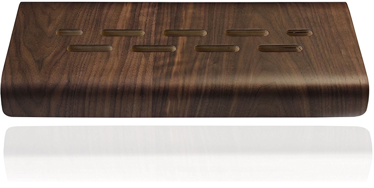 XVIVE F4+B4 FLOORBOARD PORTA PEDALI IN LEGNO DI NOCE PER PEDALINI SINGOLI FLOOR BOARD + BORSA ORIGINALE + ACCESSORI IN BUNDLE