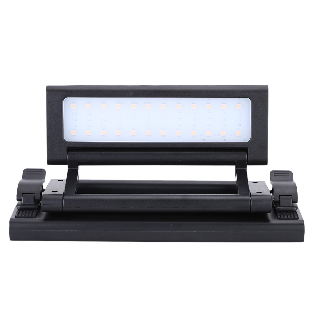 F-ZONE FL-9032 LAMPADA RIPIEGABILE A LED DA LEGGIO 24 LED A BETTERIA RICARICABILE USB E ALIMENTATORE COLORE NERO