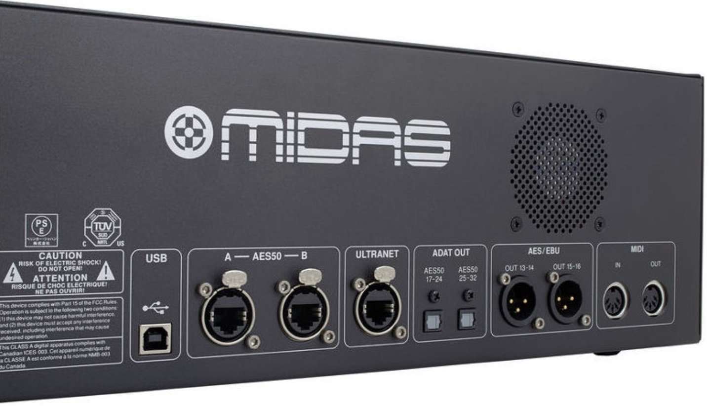 MIDAS DL32 STAGE BOX DIGITALE PER SERIE M32 CON 32 PREAMPLIFICATORI MICROFONICI 16 USCITE XLR OUT ULTRANET ADAT AESEBU MIDI