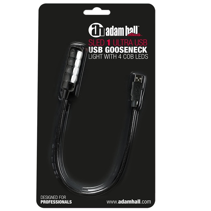 ADAM HALL SLED1-ULTRAUSB LAMPADA LED USB A COLLO D'OCA 4 LEDS COB ULTRA LUMINOSI