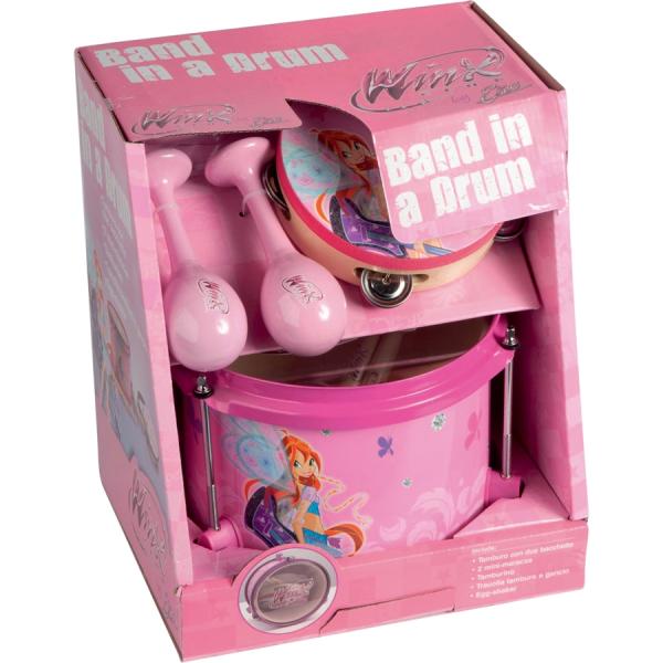 EKO WINX DRUM IN A BOX KIT DI STRUMENTI MUSICALI A PERCUSSIONE DIDATTICI
