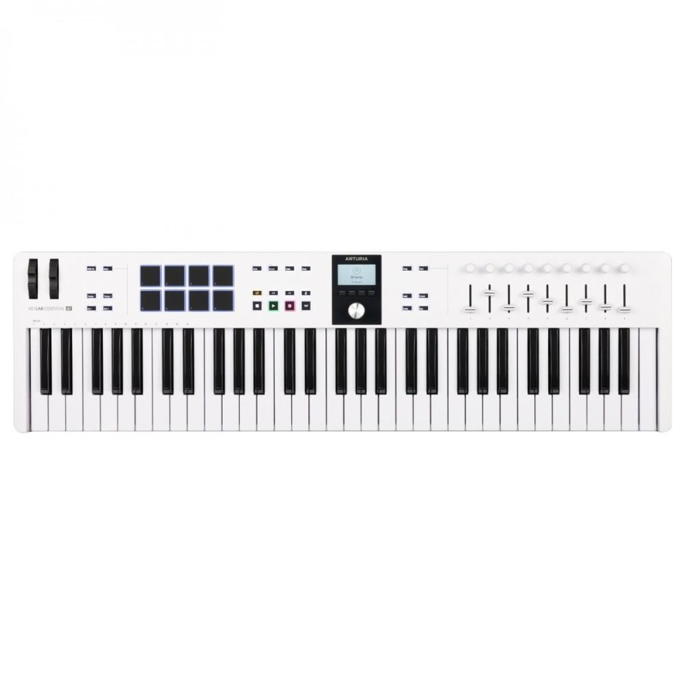 ARTURIA KEYLAB ESSENTIAL MK3 61 WHITE TASTIERA MASTER KEYBOARD MIDI USB 61 TASTI