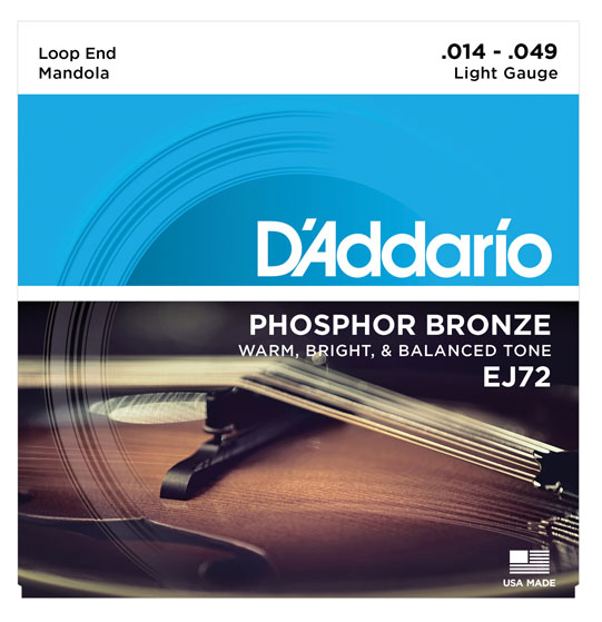 D'ADDARIO EJ72 CORDE PER MANDOLA PHOSPHOR BRONZE LIGHT GAUGE 14-49