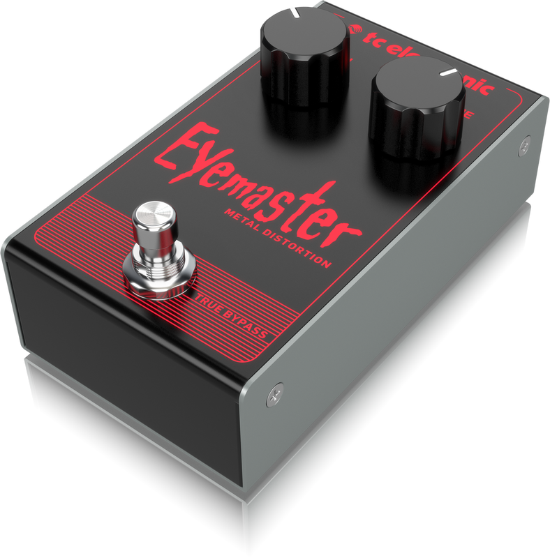 TC ELECTRONIC EYEMASTER METAL EFFETTO DISTORSORE A PEDALE PER CHITARRA TRUE BYPASS