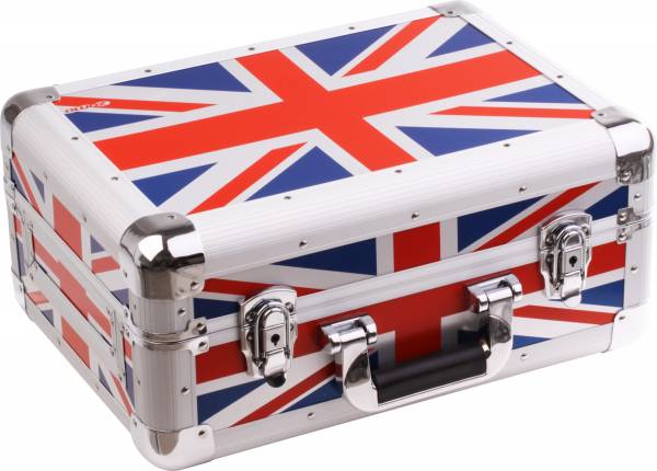 ZOMO CDJ-10 UK FLAG CASE UNIVERSALE MIXER 10″ XT UK +PROFILI IN ALLUMINIO +ANGOLI COPERTI +MANIGLIA DI TRASPORTO BANDIERA INGLES