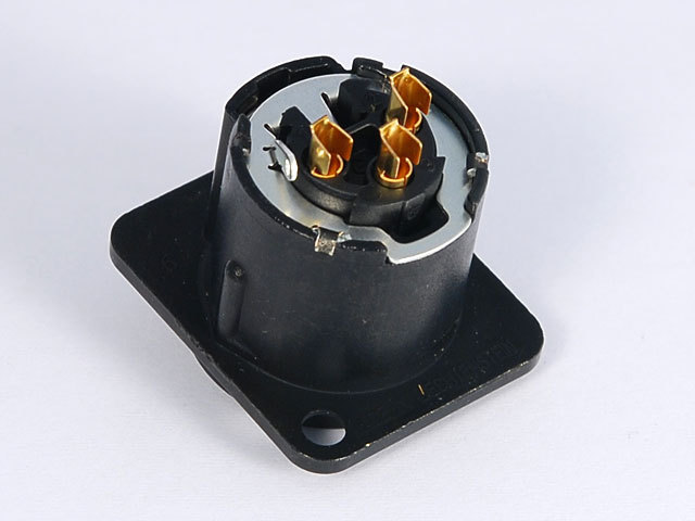 NEUTRIK NC3FD-LX-B PRESA A PANNELLO CONTATTI DRITTI CONNETTORE XLR POLI - 3 NERO 1 PEZ