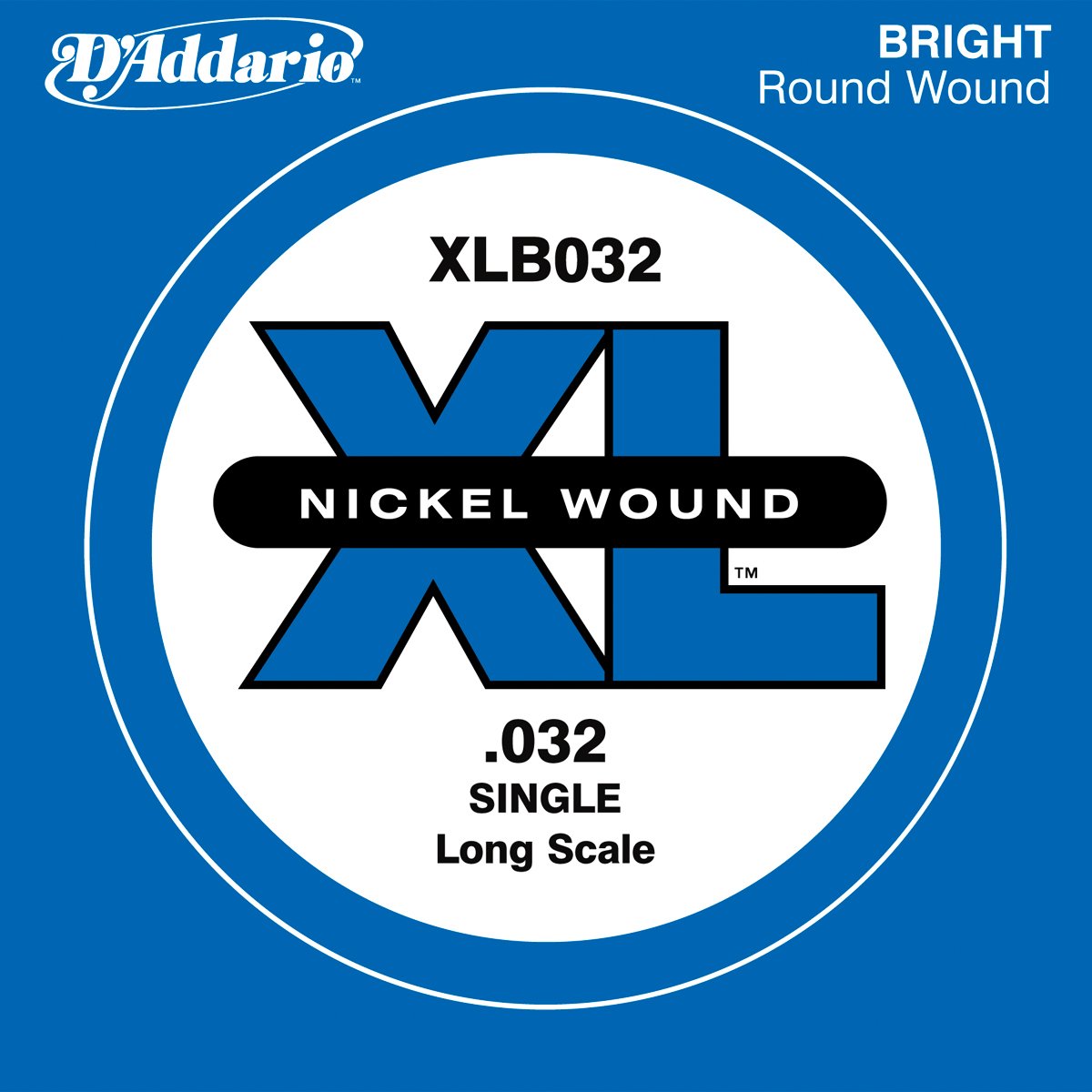 D'ADDARIO XLB032 CORDA SINGOLA BASSO XL NICKEL WOUND