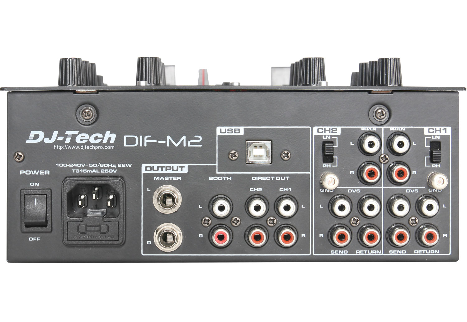 DJ TECH DIF M2 MIXER SCRATCH PER DJ 2 CANALI