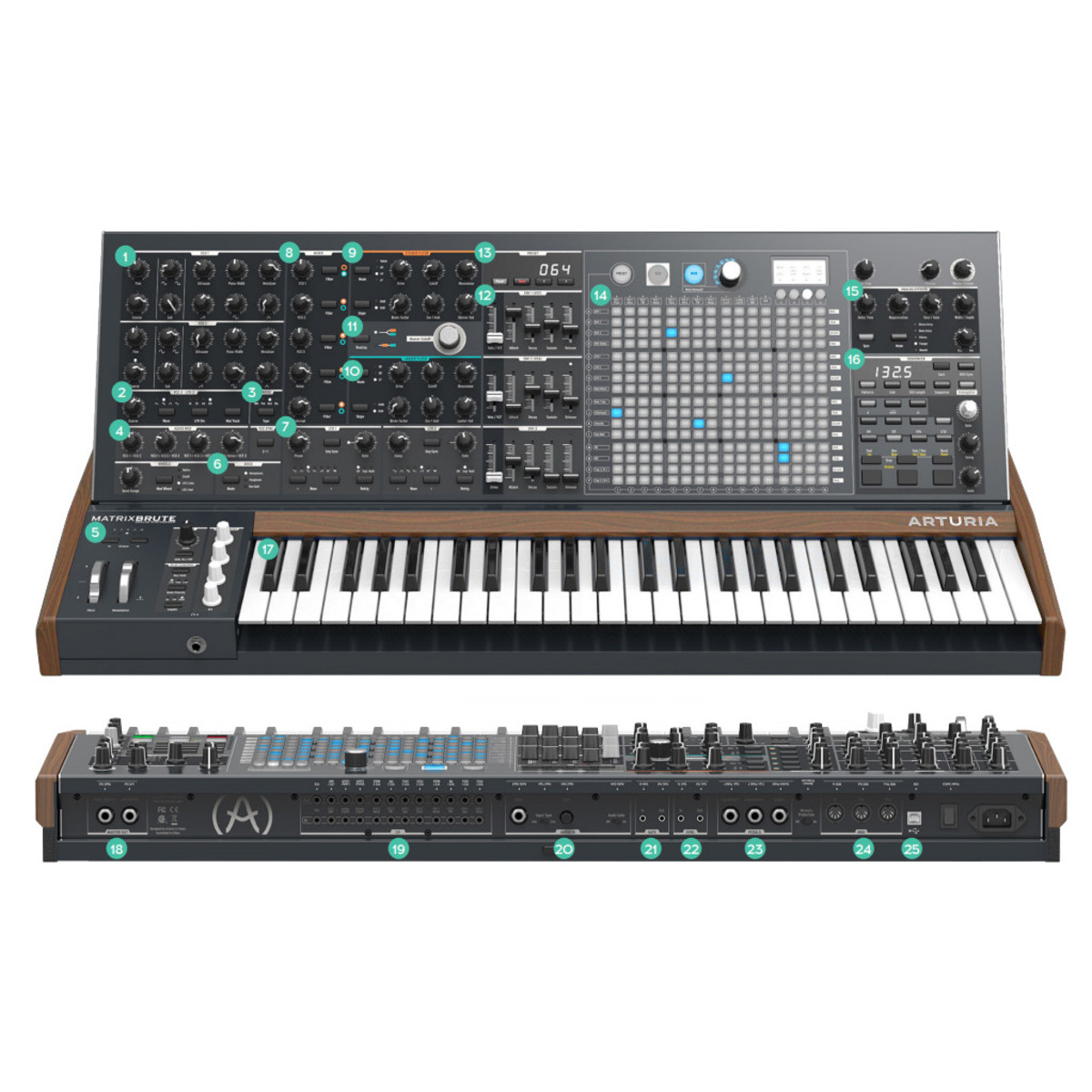 ARTURIA MATRIXBRUTE SINTETIZZATORE ANALOGICO MATRIX BRUTE MONOFONICO DUOFONICO PARAFONICO