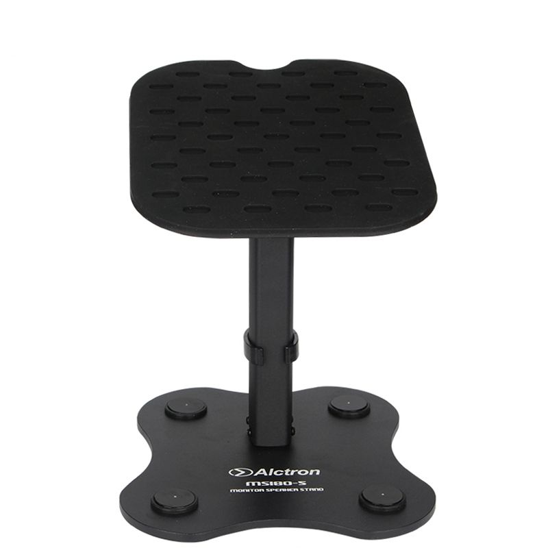 ALCTRON MS180-5 SUPPORTO MONITOR DA STUDIO SET ( COPPIA DI STAND ) IN METALLO REGOLABILE INCLINABILE ANTI SCIVOLO-VIBRAZIONI DES