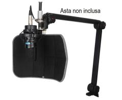 ALCTRON PF52 BLACK SCHERMO ANTI RIFLESSIONI E SUPPORTO MICROFONI DA STUDIO DA TAVOLO SCRIVANIA REGOLABILE