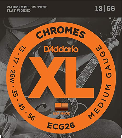 D'ADDARIO ECG26 CORDIERA PER CHITARRA ELETTRICA 13 - 56 STAINLESS STEEL FLAT WOUND