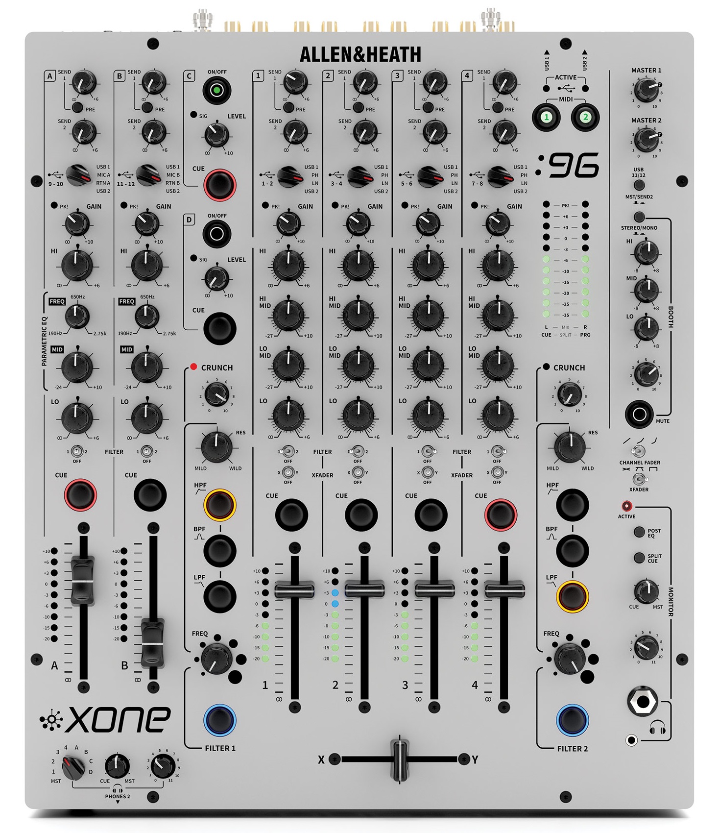 ALLEN   HEATH ALLEN & HEATH XONE 96 MIXER ANALOGICO PER DJ 8 CANALI CON DOPPIA INTERFACCIA USB