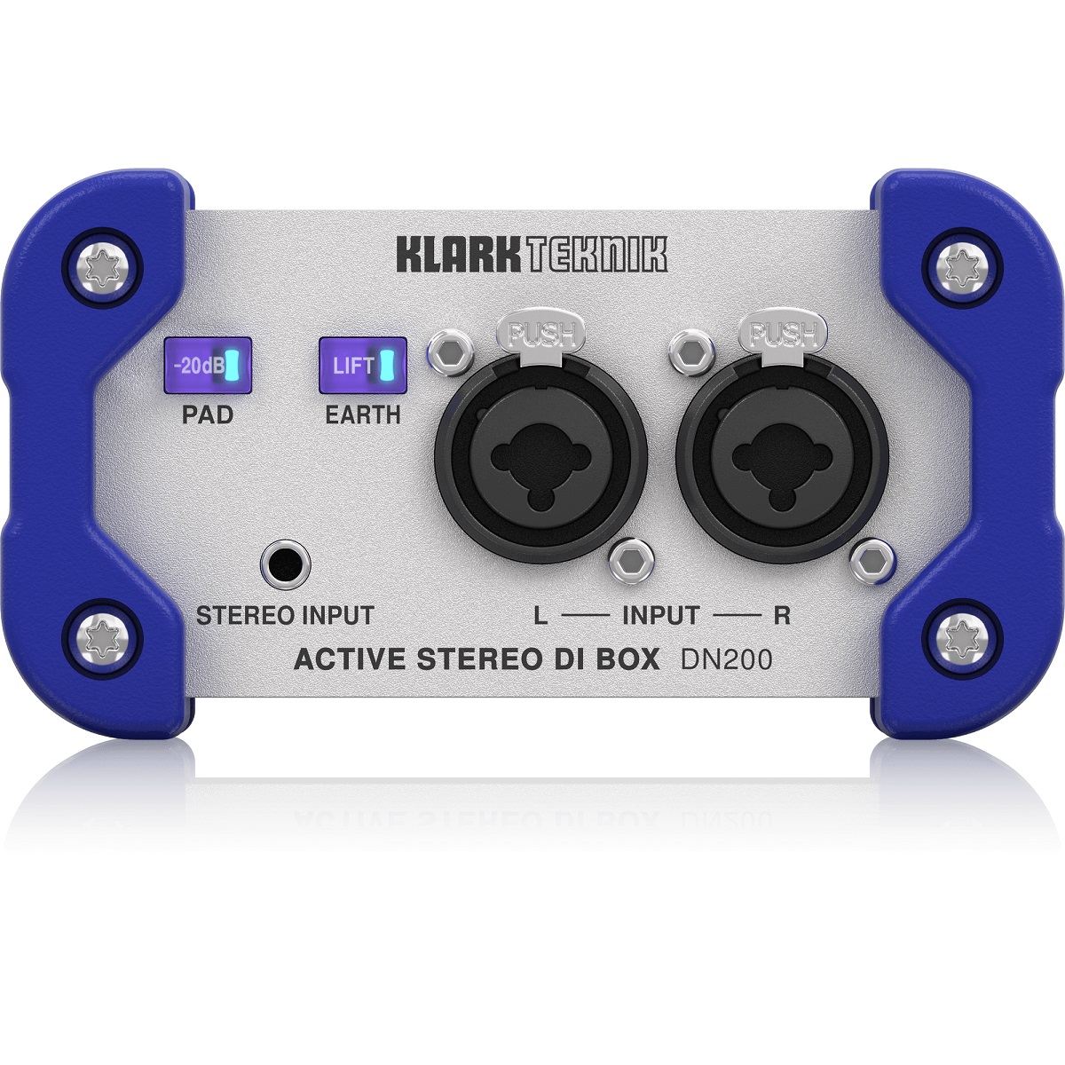 KLARK TEKNIK DN200 V 2 DI BOX ATTIVA STEREO 2 CANALI ALIMENTAZIONE PHANTOM