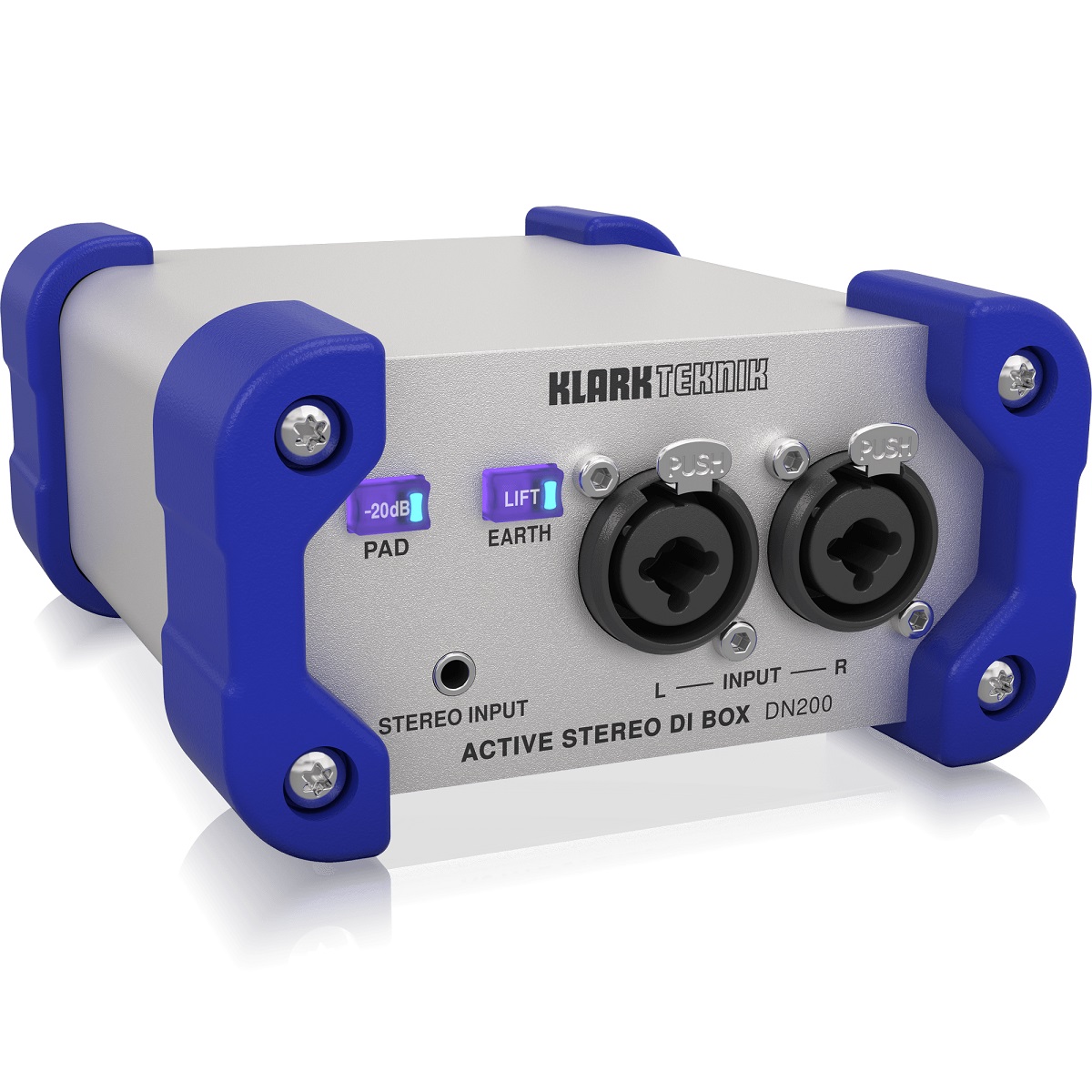 KLARK TEKNIK DN200 V 2 DI BOX ATTIVA STEREO 2 CANALI ALIMENTAZIONE PHANTOM