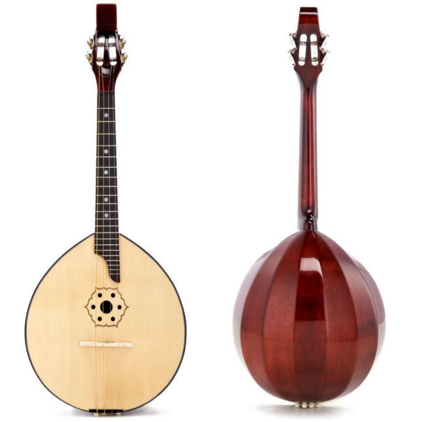 HORA DOMRA 4 CORDE ( BALALAIKA ) MADE IN EUROPE TOP ABETE MASSELLO FONDO FASCE ACERO MASSELLO MANICO ACERO SCALA 350mm