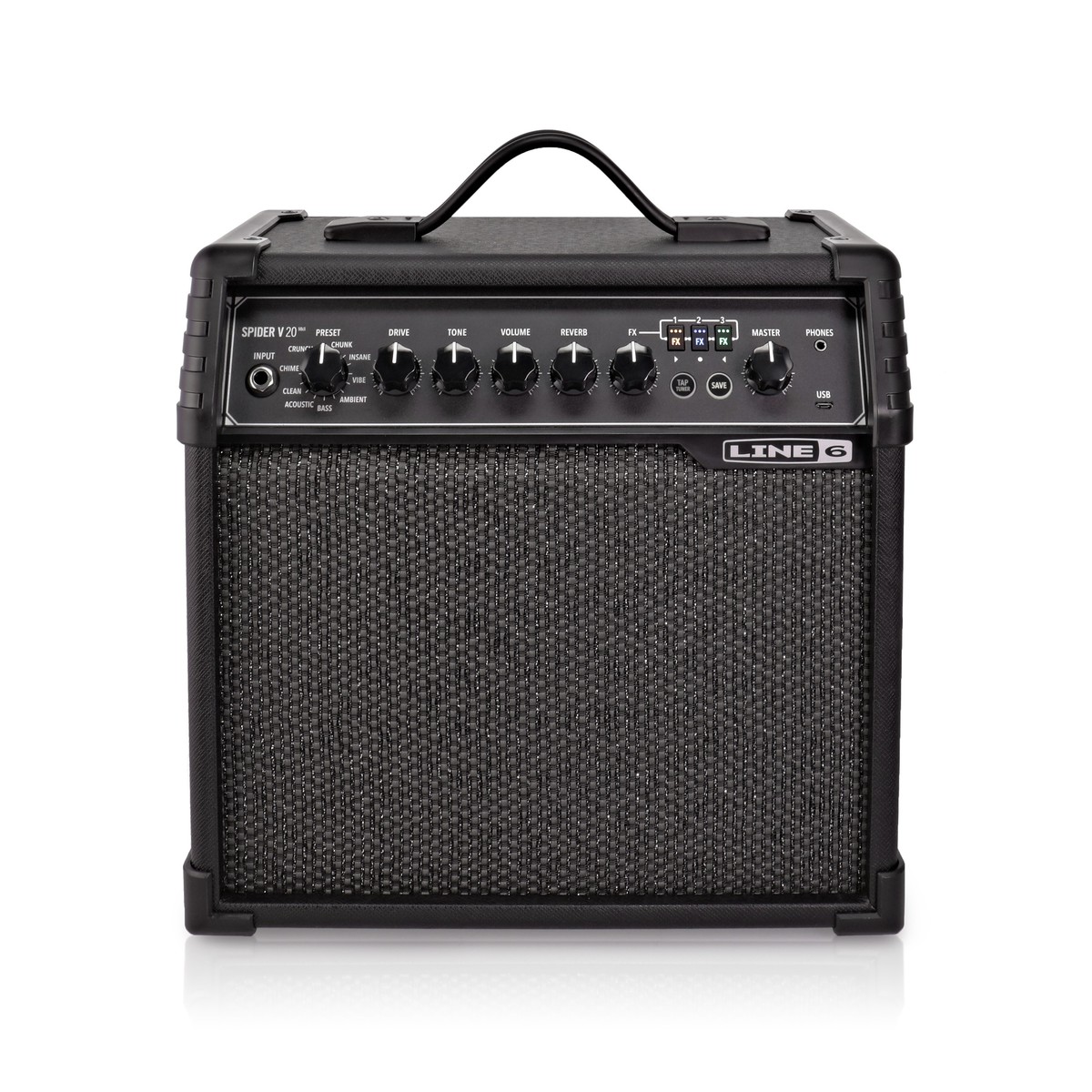LINE 6 LINE6 SPIDER V20 MKII AMPLIFICATORE 20 WATT PER CHITARRA A MODELLAZIONE CON 200 MODELLI