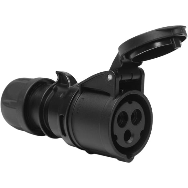 PCE -213-6X PRESA CEE 16A 3P (1P+N+T) 230V IP44 3POLI FEMMINA NERA MIDNIGHT SERIE BLACK SOCKET