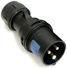 PCE -013-6X SPINA CEE 16A 3P (1P+N+T) 230V IP44 3POLI MASCHIO NERA MIDNIGHT SERIE BLACK PLUG