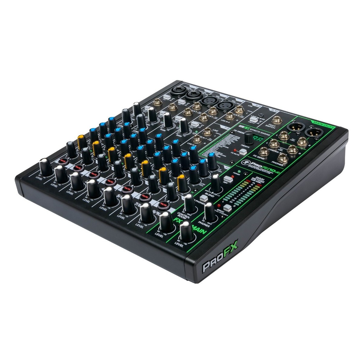 MACKIE PROFX10 V3 MIXER 4 INGRESSI MICROFONICI + 3 STEREO CON EQ 3 BANDE 2 COMPRESSORI E CONNETTIVITA' USB