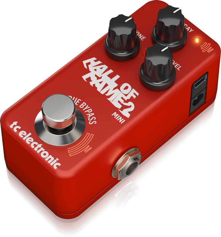TC ELECTRONIC HALL OF FAME 2 MINI REVERB EFFETTO A PEDALE PER CHITARRA TONEPRINT E TECNOLOGIA MASH
