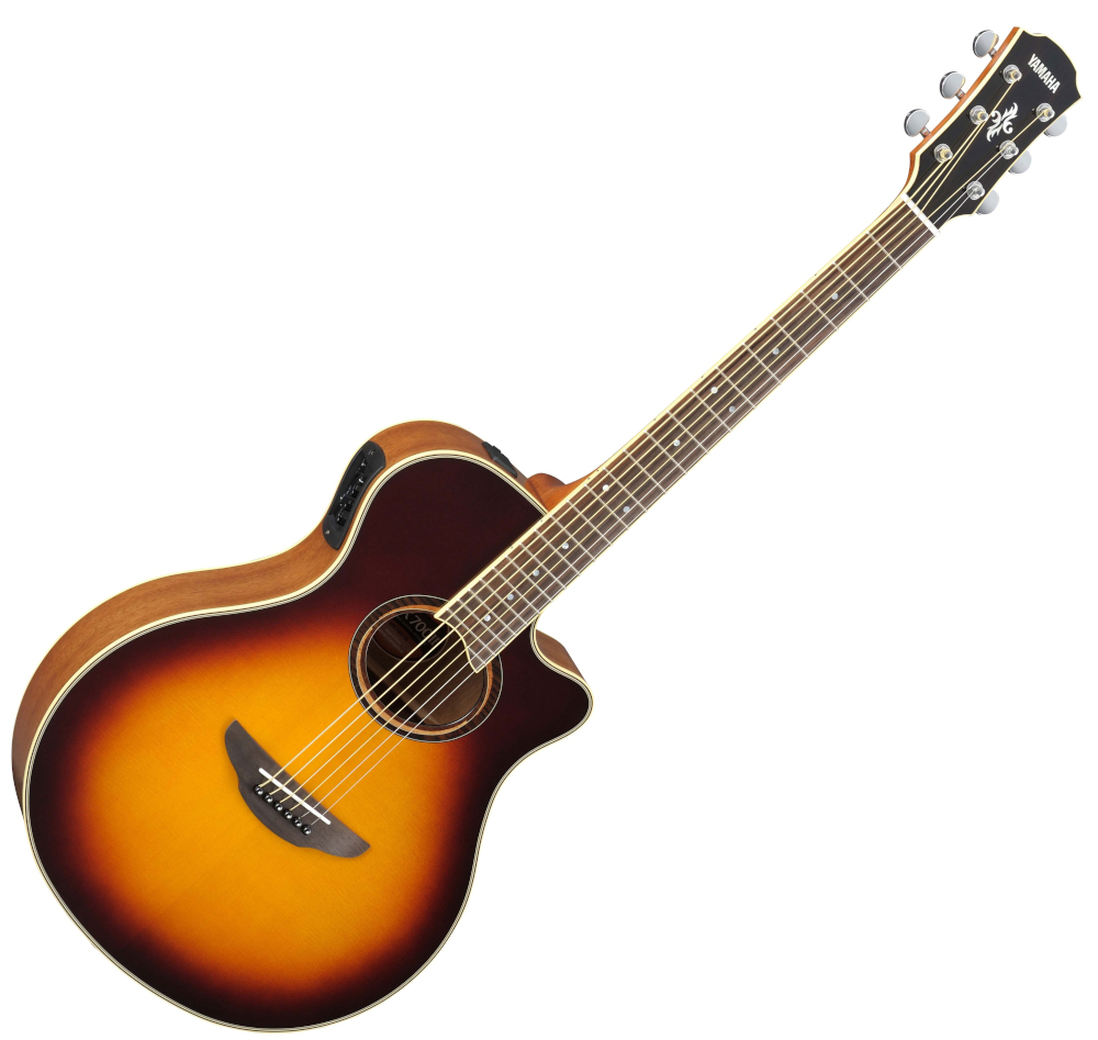 YAMAHA APX700II BROWN SUNBURST CHITARRA ACUSTICA ELETTRIFICATA SPALLA MANCANTE COLORE BROWN SUNBURST