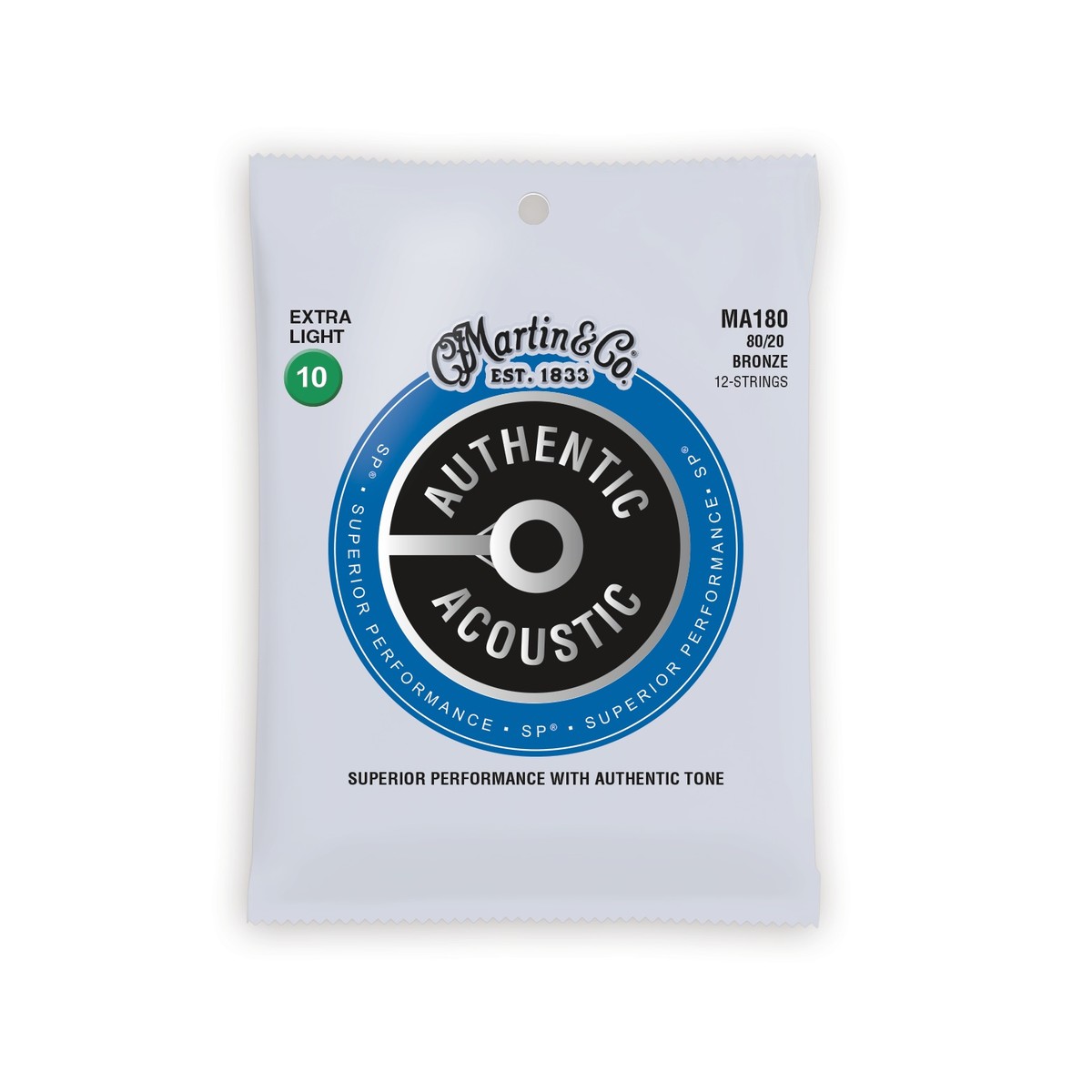 MARTIN   CO MARTIN MA 180 EXTRA LIGHT 010-047 - 12C MUTA PER CHITARRA ACUSTICA