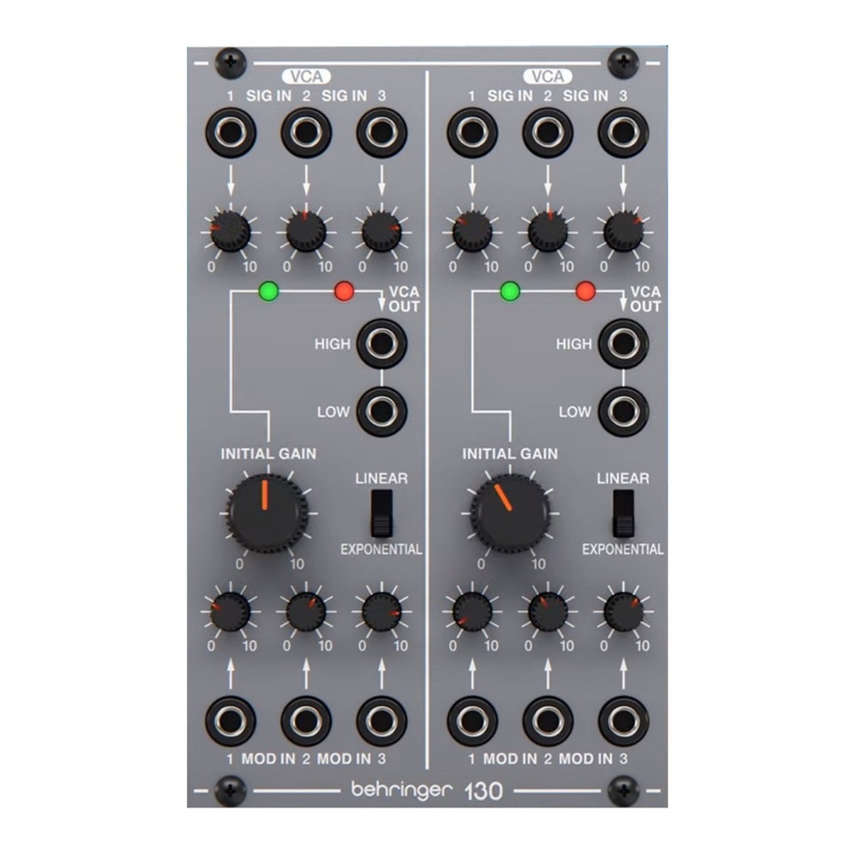 BEHRINGER 130 DUAL VCA MODULO ANALOGICO DUAL VCA IN FORMATO EURORACK