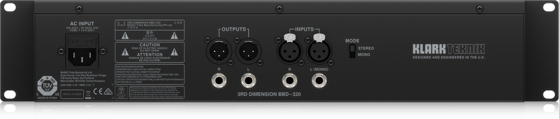 KLARK TEKNIK 3RD DIMENSION BBD-320 PROCESSORE DI SEGNALE ANALOGICO MULTI-DIMENSIONALE CON TECNOLOGIA BBD