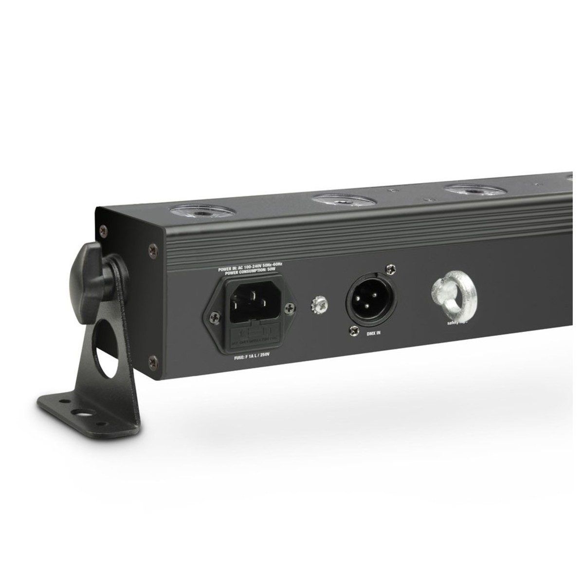 CAMEO TRIBAR 200 IR BARRA A 12 LED TRICOLORE DA 3 W IN ALLOGGIAMENTO NERO CON TELECOMANDO IR