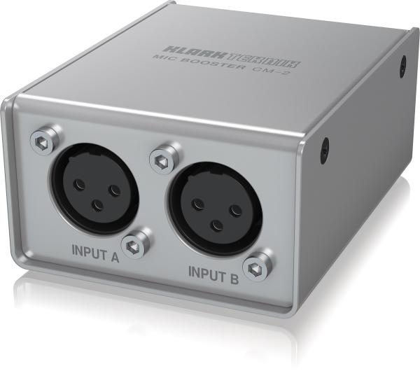 KLARK TEKNIK MIC BOOSTER CM2 PREAMPLIFICATORE 2 CANALI CON GUADAGNO +25dB PER MICROFONI