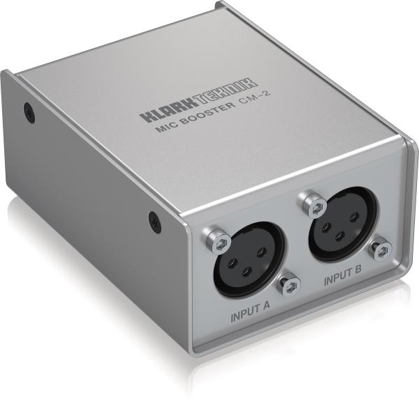 KLARK TEKNIK MIC BOOSTER CM2 PREAMPLIFICATORE 2 CANALI CON GUADAGNO +25dB PER MICROFONI