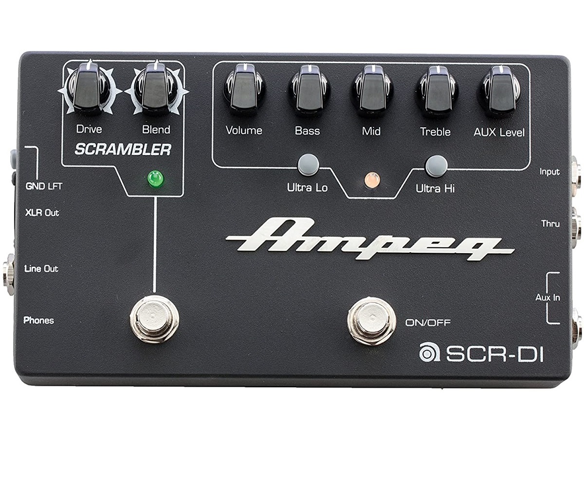 AMPEG SCR-DI BASS DI BOX PEDALIERA BASSO EQUALIZZATORE SCRAMBLER OVERDRIVE XLR OUT