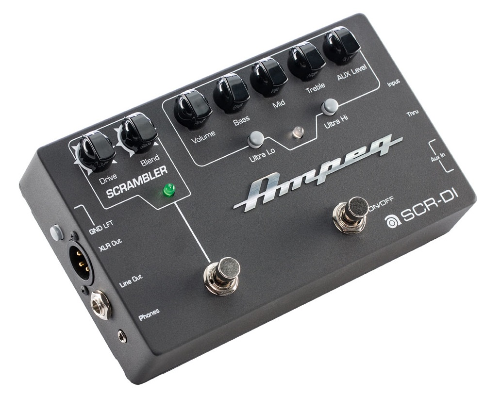AMPEG SCR-DI BASS DI BOX PEDALIERA BASSO EQUALIZZATORE SCRAMBLER OVERDRIVE XLR OUT