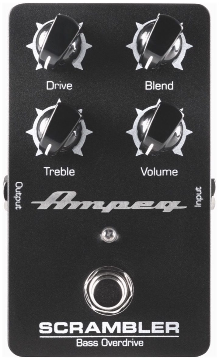 AMPEG SCRAMBLER OVERDRIVE EFFETTO A PEDALE PER BASSO BLEND DRIVE TREBLE VOLUME