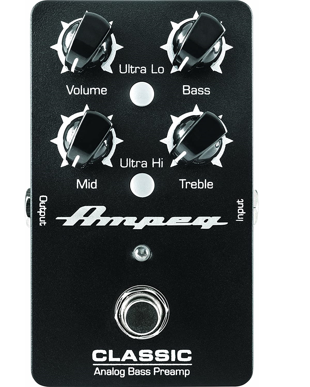 AMPEG CLASSIC ANALOG BASS PREAMP EFFETTO PREAMPLIFICATORE A PEDALE PER BASSO CON EQUALIZZATORE 3 BANDE